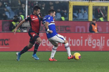 İtalyan Futbolu Serisi A Erkekler Şampiyonası Genoa Sampdoria 'ya Karşı
