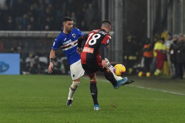 İtalyan Futbolu Serisi A Erkekler Şampiyonası Genoa Sampdoria 'ya Karşı