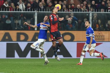 İtalyan Futbolu Serisi A Erkekler Şampiyonası Genoa Sampdoria 'ya Karşı