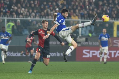 İtalyan Futbolu Serisi A Erkekler Şampiyonası Genoa Sampdoria 'ya Karşı