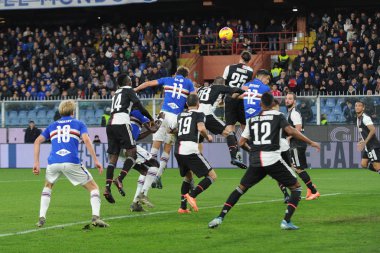 İtalyan Futbolu Serisi A Erkekler Şampiyonası Sampdoria Juventus 'a karşı