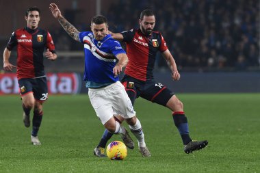 İtalyan Futbolu Serisi A Erkekler Şampiyonası Genoa Sampdoria 'ya Karşı