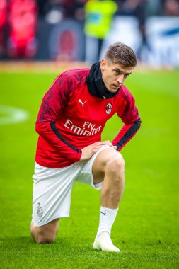 İtalyan Futbolu Serie A Men Şampiyonası Milan Sassuolo 'ya karşı