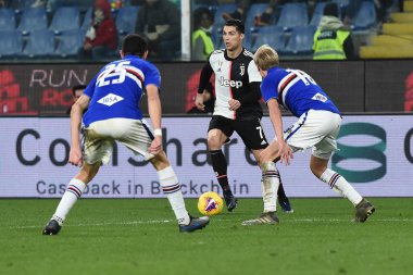 İtalyan Futbolu Serisi A Erkekler Şampiyonası Sampdoria Juventus 'a karşı