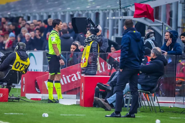 Italiaans kampioenschap voetbal Serie A mannen Milaan vs Sassuolo — Stockfoto