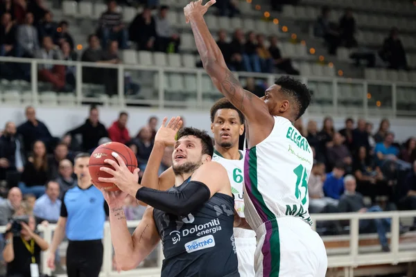 Baloncesto Eurocopa Dolomiti Energia Trento vs Unicaja Málaga — Foto de Stock