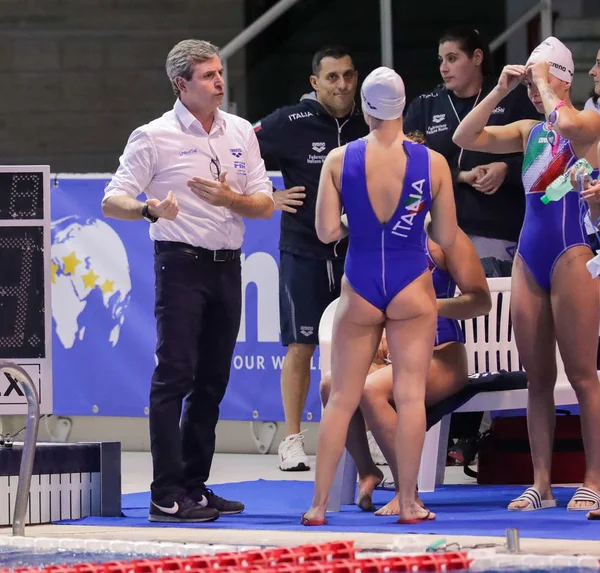 Waterpolo İtalyan Milli Takımı Waterpolo Dünya Kadınlar Ligi - İtalya Rusya 'ya Karşı — Stok fotoğraf