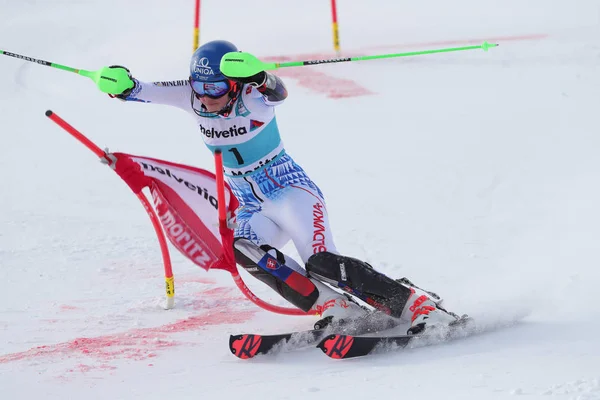 Ski AUDI FIS SKI World Cup 2019 - женский - параллельно-слалом — стоковое фото