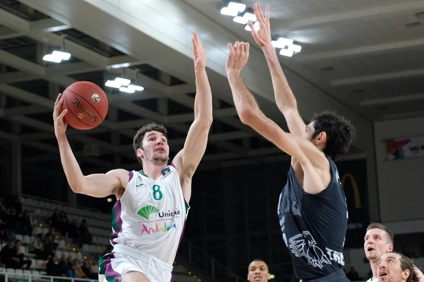 Baloncesto Eurocopa Dolomiti Energia Trento vs Unicaja Málaga — Foto de Stock