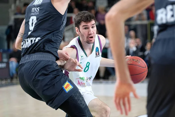 Baloncesto Eurocopa Dolomiti Energia Trento vs Unicaja Málaga — Foto de Stock