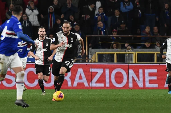 İtalyan Futbolu Serisi A Erkekler Şampiyonası Sampdoria Juventus 'a karşı — Stok fotoğraf