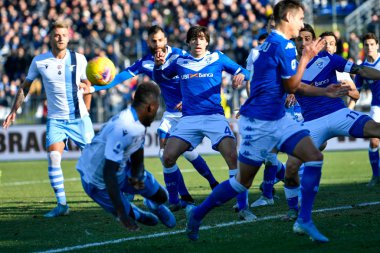 İtalyan Futbol Serisi A Erkekler Şampiyonası Brescia Lazio 'ya karşı