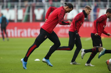 İtalyan Futbolu Serie A Men Şampiyonası Ac Milan Sampdoria 'ya karşı