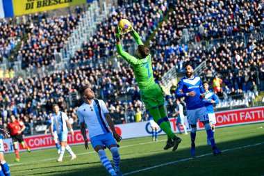 İtalyan Futbol Serisi A Erkekler Şampiyonası Brescia Lazio 'ya karşı