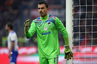 İtalyan Futbolu Serie A Men Şampiyonası Ac Milan Sampdoria 'ya karşı