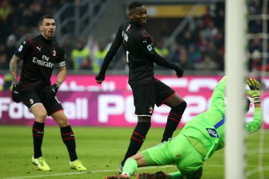 İtalyan Futbolu Serie A Men Şampiyonası Ac Milan Sampdoria 'ya karşı