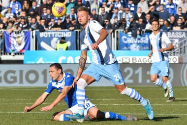 İtalyan Futbol Serisi A Erkekler Şampiyonası Brescia Lazio 'ya karşı