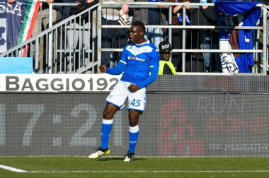 İtalyan Futbol Serisi A Erkekler Şampiyonası Brescia Lazio 'ya karşı