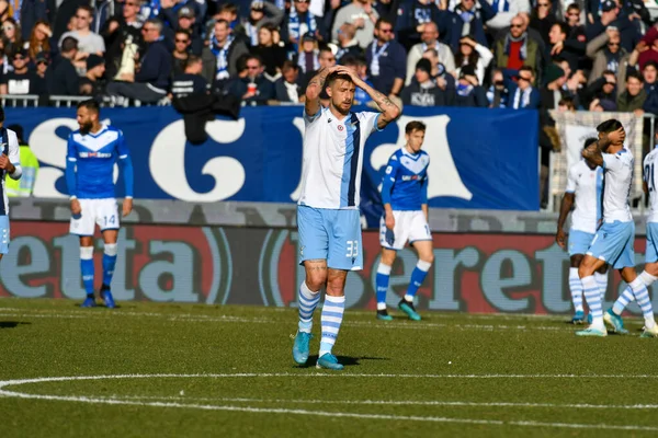 Italiaans kampioenschap voetbal Serie A mannen Brescia vs Lazio — Stockfoto