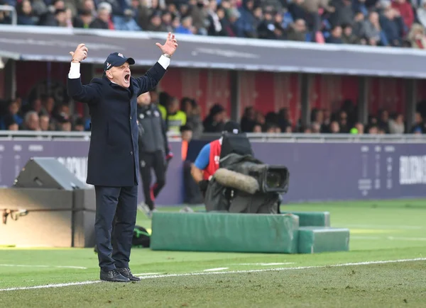 Чемпіонат Італії з футболу Болонья Fc vs Acf Fiorentina — стокове фото