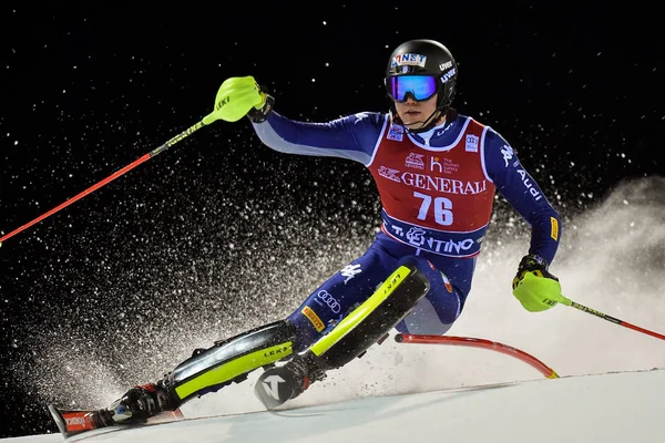 Esquí FIS Copa del Mundo AUDI - 3Tre - Noche Slalom Hombres —  Fotos de Stock