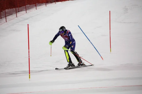 Esquí FIS Copa del Mundo AUDI - 3Tre - Noche Slalom Hombres —  Fotos de Stock