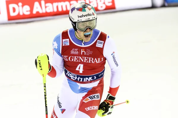 Esquí FIS Copa del Mundo AUDI - 3Tre - Noche Slalom Hombres — Foto de Stock