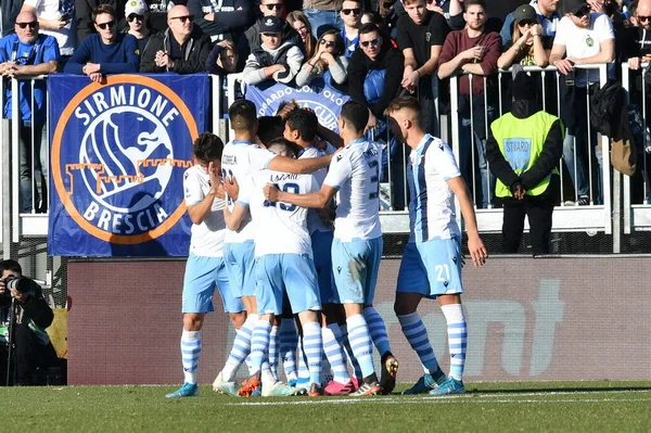 Italienische fussball serie a männer meisterschaft brescia vs lazio — Stockfoto