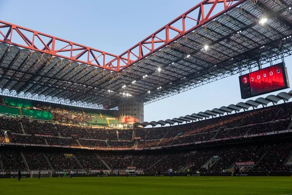 Mistrovství Itálie ve fotbale mužů Ac Milan vs Sampdoria — Stock fotografie