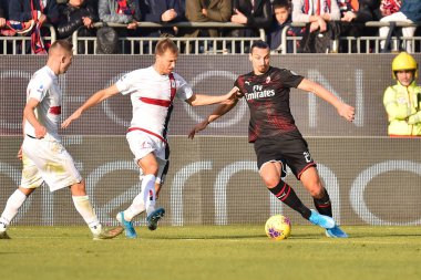 İtalyan Futbol Serisi A Erkekler Şampiyonası Cagliari, Ac Milan 'a karşı.