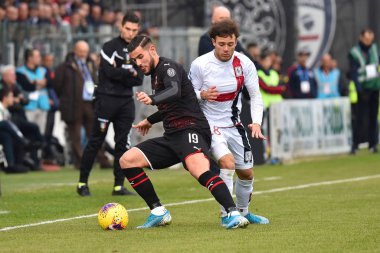 İtalyan Futbol Serisi A Erkekler Şampiyonası Cagliari, Ac Milan 'a karşı.