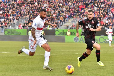 İtalyan Futbol Serisi A Erkekler Şampiyonası Cagliari, Ac Milan 'a karşı.