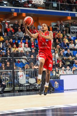 İtalyan Basketbol Şampiyonası AX Armani Borsası Olimpia Milano 'ya karşı De Longhi Treviso Basket