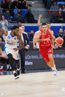 İtalyan Basketbol Şampiyonası AX Armani Borsası Olimpia Milano 'ya karşı De Longhi Treviso Basket