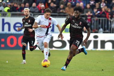 İtalyan Futbol Serisi A Erkekler Şampiyonası Cagliari, Ac Milan 'a karşı.