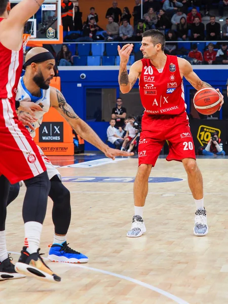 Baloncesto Italiano A Serie Championship AX Armani Exchange Olimpia Milano vs De Longhi Treviso Basket — Foto de Stock