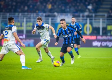 İtalyan Futbol Serisi A Erkekler Şampiyonası Inter Atalanta 'ya karşı