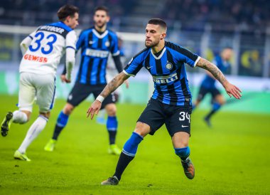 İtalyan Futbol Serisi A Erkekler Şampiyonası Inter Atalanta 'ya karşı