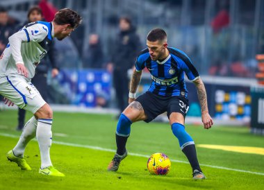 İtalyan Futbol Serisi A Erkekler Şampiyonası Inter Atalanta 'ya karşı