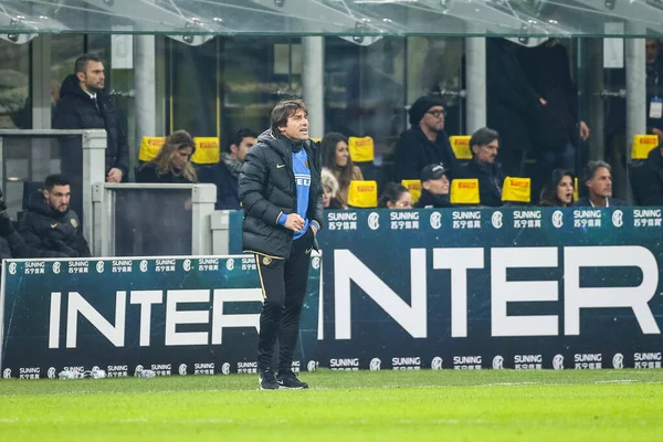 Olasz labdarúgó sorozat Férfi bajnokság Inter vs Atalanta — Stock Fotó