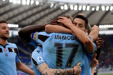 İtalyan Futbolu Serisi A Erkekler Şampiyonası Lazio Sampdoria 'ya karşı 