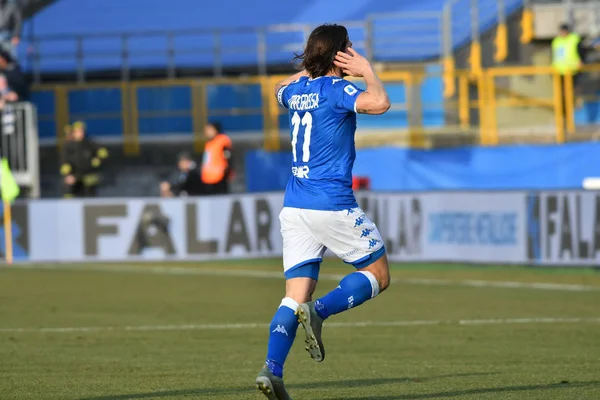 İtalyan Futbol Serisi A Erkekler Şampiyonası Brescia, Cagliari 'ye karşı — Stok fotoğraf