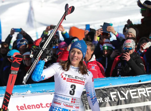 Esquí Copa del Mundo SKI - Slalom Gigante Mujeres — Foto de Stock