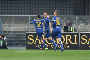 İtalyan Serie A futbol maçı Hellas Verona 'ya karşı Us Lecce