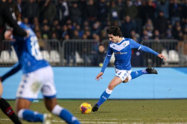 İtalyan Futbolu Serisi A Erkekler Şampiyonası Brescia Milan 'a karşı
