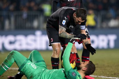 İtalyan Futbolu Serisi A Erkekler Şampiyonası Brescia Milan 'a karşı