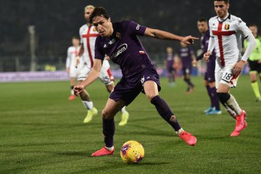 İtalyan Serisi A futbol maçı Acf Fiorentina Cenova Cfc 'ye karşı