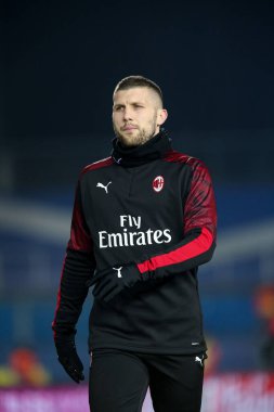 İtalyan Futbolu Serisi A Erkekler Şampiyonası Brescia Milan 'a karşı