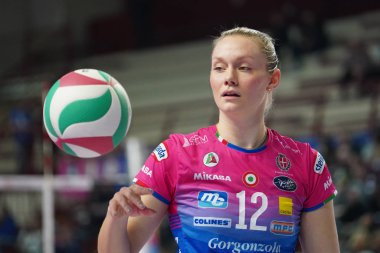 Voleybol İtalyan Serie A1 Kadınlar Şampiyonası Igor Gorgonzola Novara Lardini Filottrano 'ya karşı