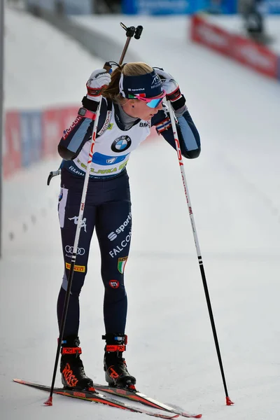 Copa Mundial de Biatlón BMW IBU - Relé mixto — Foto de Stock